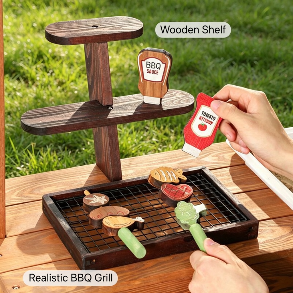 Wooden Outdoor Play House Mud  - Kids Outdoor House With Kitchen recension och pris