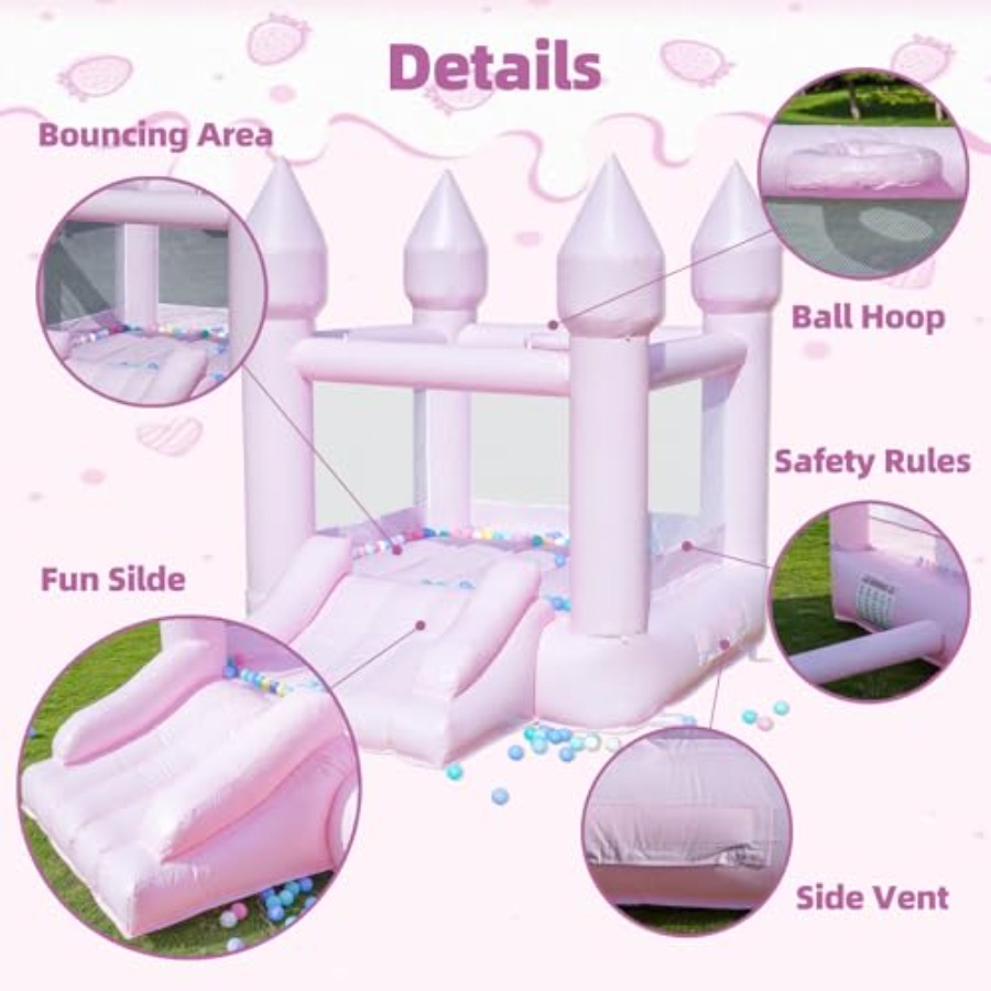 PVC bounce house for kids 3-6  - Kids Outdoor Slide recension och pris