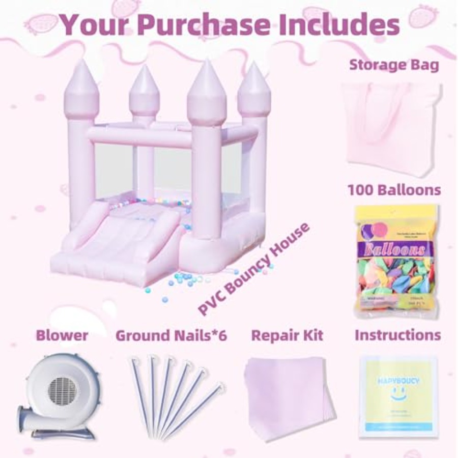 PVC bounce house for kids 3-6  - Kids Outdoor Slide recension och pris