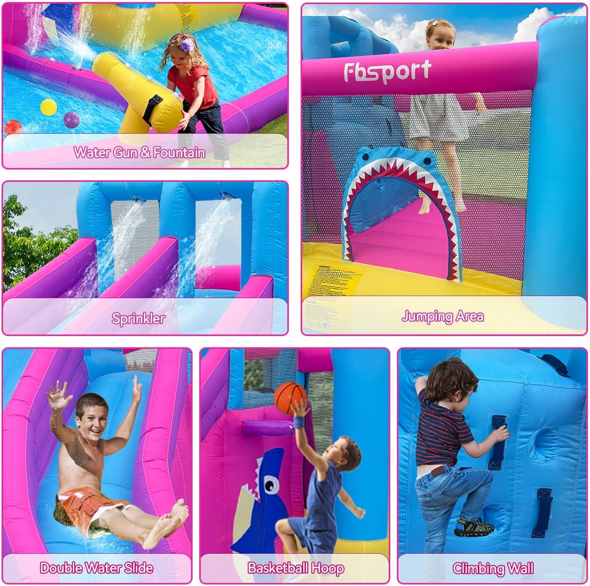 Twin Water Slides Inflatable B - Kids Outdoor Water Slide recension och pris